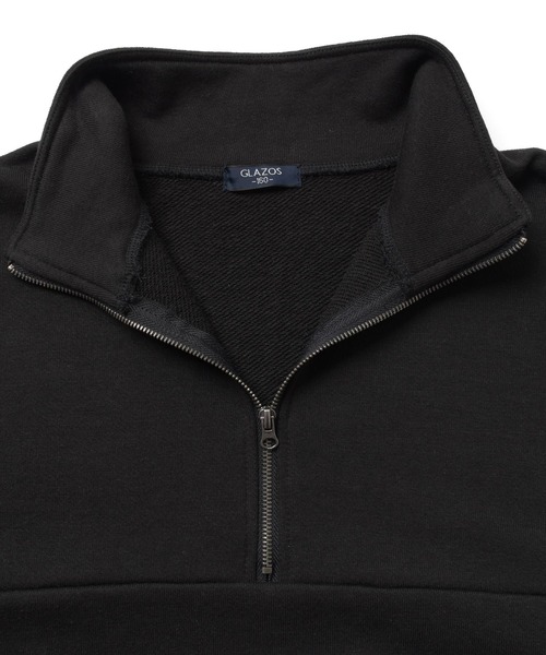 GLAZOS（グラソス）の「ハーフジップスウェット【セットアップ対応】（スウェット・キッズ・ライトベージュ/カーキ/ブラック/グレー・140cm/170cm/160cm/150cm）」の6枚目の写真