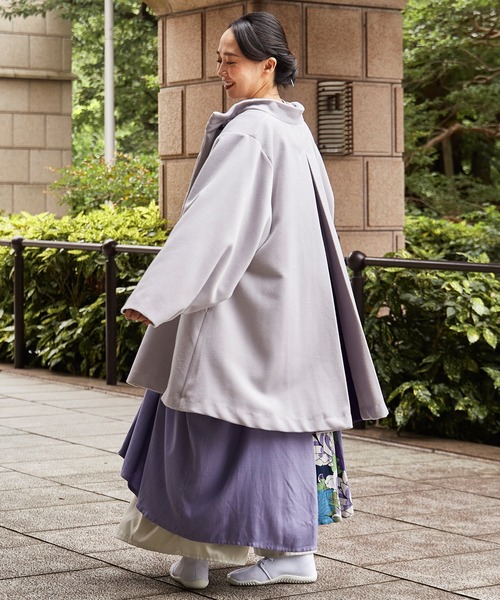 カヤ（カヤ）の「【カヤ】隠れ色八掛コート（その他アウター・レディース・スミクロ/グリーン/アイボリー/レッド/ホワイト系その他・FREE）」の6枚目の写真