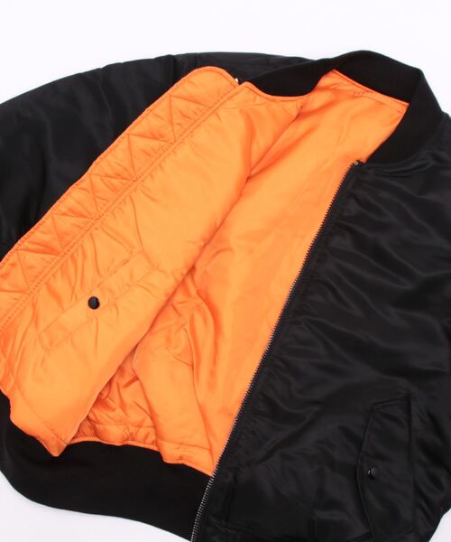 【良好】ALPHA MA-1 ブラック L相当 裏地オレンジ 人気定番 ALPHA（アルファ）の「【ALPHA】MA-1「CORE SPEC」（MA-1）」 - WEAR