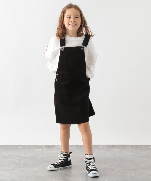 GLOBAL WORK（グローバルワーク）の「ソフトコーデュロイジャンスカ/295011（ジャンパースカート・キッズ・ライトブルー/ブラック/アイボリー・130cm/160cm/120cm/100cm/140cm/110cm/150cm）」の4枚目の写真