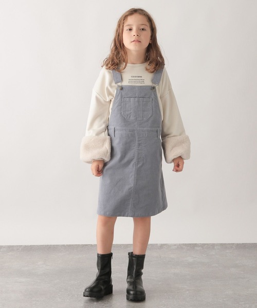 GLOBAL WORK（グローバルワーク）の「ソフトコーデュロイジャンスカ/295011（ジャンパースカート・キッズ・ライトブルー/ブラック/アイボリー・130cm/160cm/120cm/100cm/140cm/110cm/150cm）」の10枚目の写真
