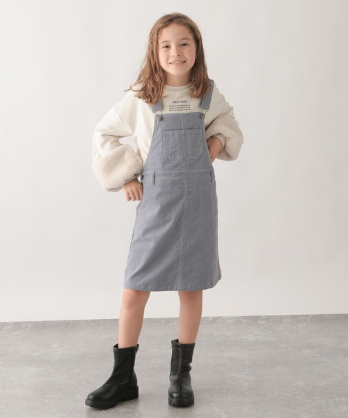 GLOBAL WORK（グローバルワーク）の「ソフトコーデュロイジャンスカ/295011（ジャンパースカート・キッズ・ライトブルー/ブラック/アイボリー・130cm/160cm/120cm/100cm/140cm/110cm/150cm）」の11枚目の写真