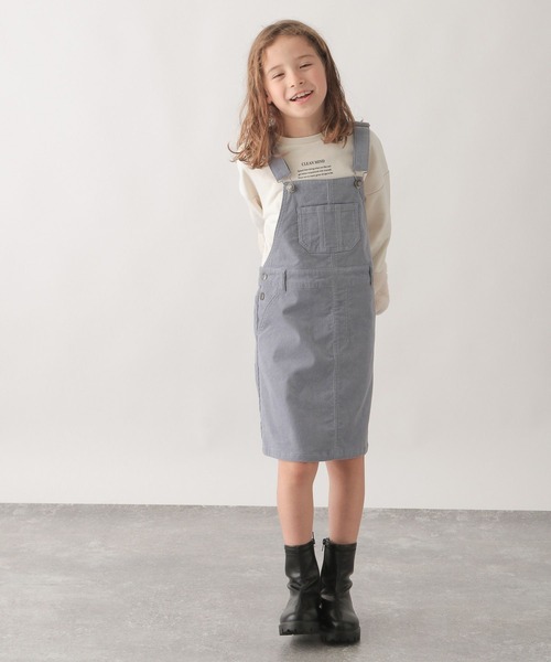 GLOBAL WORK（グローバルワーク）の「ソフトコーデュロイジャンスカ/295011（ジャンパースカート・キッズ・ライトブルー/ブラック/アイボリー・130cm/160cm/120cm/100cm/140cm/110cm/150cm）」の12枚目の写真