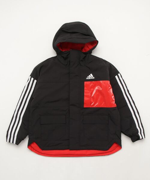 adidas(アディダス)の「アディダス adidas YKアウトドアテイストジャケット(ナイロンジャケット・キッズ・ブラック/ベージュ・140cm/120cm/160cm/130cm/150cm)」の2枚目の写真