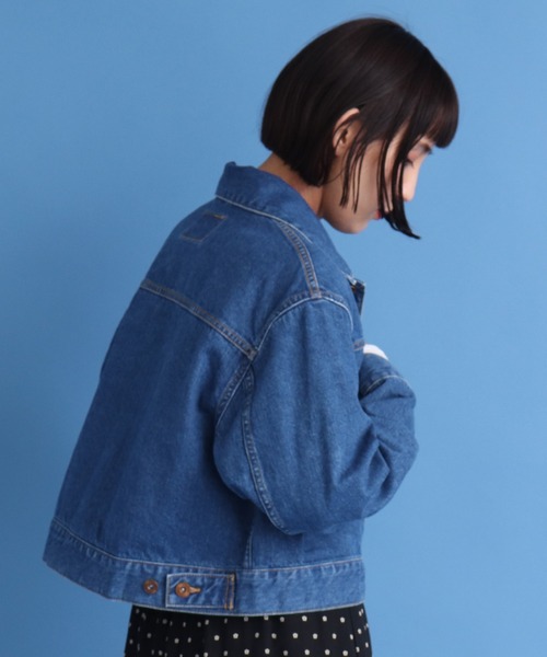 My Fav. CHILD WOMAN（マイファブチャイルドウーマン）の「12ozムラ糸デニムストーンバイオショートGジャン（デニムジャケット・レディース・ブルー・FREE）」の20枚目の写真