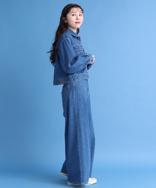 My Fav. CHILD WOMAN（マイファブチャイルドウーマン）の「12ozムラ糸デニムストーンバイオショートGジャン（デニムジャケット・レディース・ブルー・FREE）」の12枚目の写真