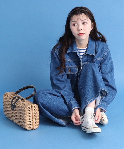 My Fav. CHILD WOMAN（マイファブチャイルドウーマン）の「12ozムラ糸デニムストーンバイオショートGジャン（デニムジャケット・レディース・ブルー・FREE）」の15枚目の写真