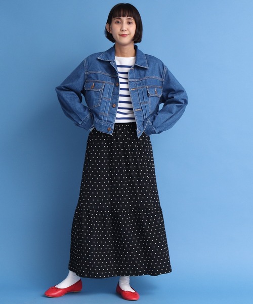 My Fav. CHILD WOMAN（マイファブチャイルドウーマン）の「12ozムラ糸デニムストーンバイオショートGジャン（デニムジャケット・レディース・ブルー・FREE）」の21枚目の写真