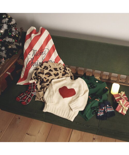 BREEZE（ブリーズ）の「クリスマスソックス（ソックス/靴下・キッズ・グリーン/サックスブルー/グレー/レッド/ネイビー・15 /18/21）」の7枚目の写真