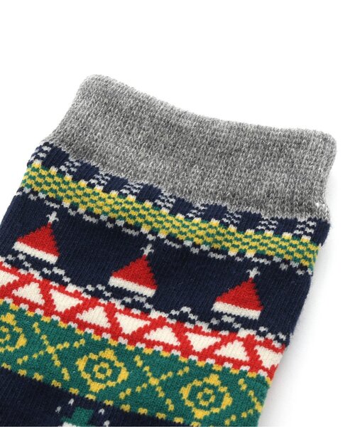 BREEZE（ブリーズ）の「クリスマスソックス（ソックス/靴下・キッズ・グリーン/サックスブルー/グレー/レッド/ネイビー・15 /18/21）」の10枚目の写真