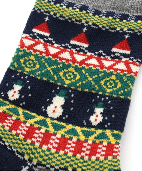 BREEZE（ブリーズ）の「クリスマスソックス（ソックス/靴下・キッズ・グリーン/サックスブルー/グレー/レッド/ネイビー・15 /18/21）」の13枚目の写真