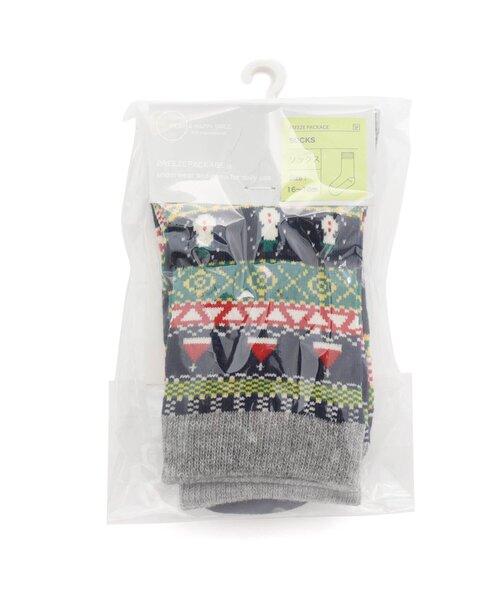 BREEZE（ブリーズ）の「クリスマスソックス（ソックス/靴下・キッズ・グリーン/サックスブルー/グレー/レッド/ネイビー・15 /18/21）」の14枚目の写真