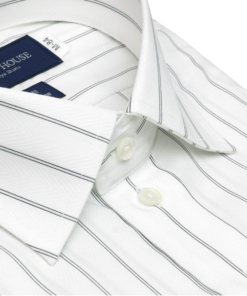 TOKYO SHIRTS（トウキョウシャツ）の「形態安定ノーアイロン ワイド 長袖ビジネスワイシャツ（ビジネスシャツ・メンズ・ライトグレー・首回り37cm-裄丈80cm/首回り37cm-裄丈84cm/首回り39cm-裄丈80cm/首回り39cm-裄丈84cm/首回り41cm-裄丈82cm/首回り41cm-裄丈86cm/首回り42cm-裄丈82cm/首回り42cm-裄丈86cm/首回り43cm-裄丈82cm/首回り43cm-裄丈86cm）」の2枚目の写真