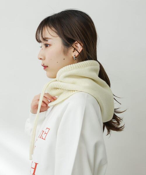 SENSE OF PLACE by URBAN RESEARCH(センスオブプレイスバイアーバンリサーチ)の「バラクラバ(ニットキャップ/ビーニー・レディース・ブラック/グリーン/アイボリー・ONE)」の2枚目の写真