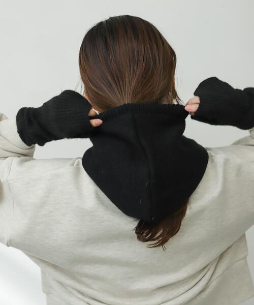 SENSE OF PLACE by URBAN RESEARCH(センスオブプレイスバイアーバンリサーチ)の「バラクラバ(ニットキャップ/ビーニー・レディース・ブラック/グリーン/アイボリー・ONE)」の3枚目の写真