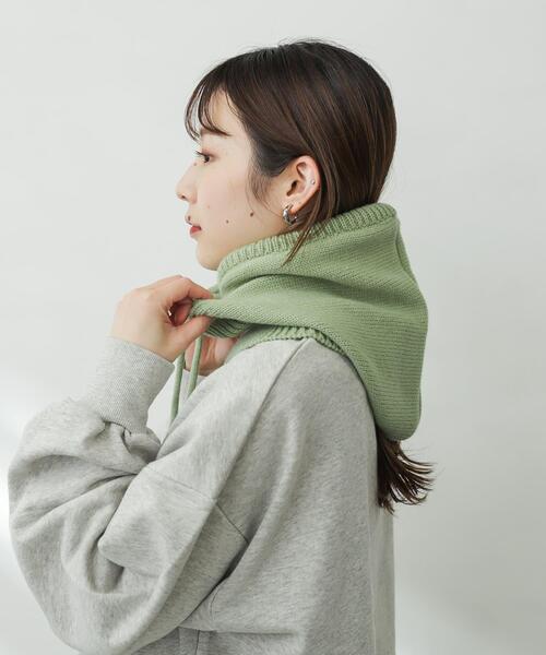 SENSE OF PLACE by URBAN RESEARCH(センスオブプレイスバイアーバンリサーチ)の「バラクラバ(ニットキャップ/ビーニー・レディース・ブラック/グリーン/アイボリー・ONE)」の6枚目の写真