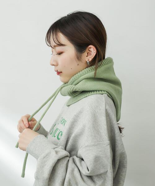 SENSE OF PLACE by URBAN RESEARCH(センスオブプレイスバイアーバンリサーチ)の「バラクラバ(ニットキャップ/ビーニー・レディース・ブラック/グリーン/アイボリー・ONE)」の7枚目の写真