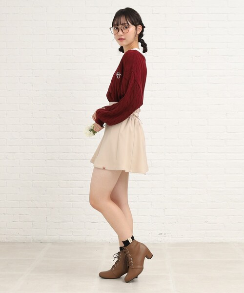PINK-latte（ピンクラテ）の「◆ベルト付サーキュラースカート（スカート・キッズ・ブラック/ブラック系2/ベージュ・15 /14/16）」の22枚目の写真