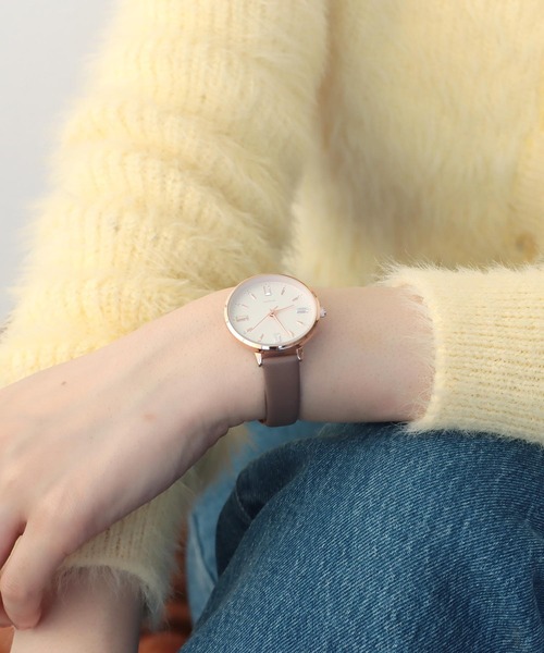 Three Four Time（ｽﾘｰﾌｫｰﾀｲﾑ）の「ストーン合皮ウォッチ　/　時計（アナログ腕時計・レディース・ブルー/グレー/ベージュ・FREE）」の10枚目の写真