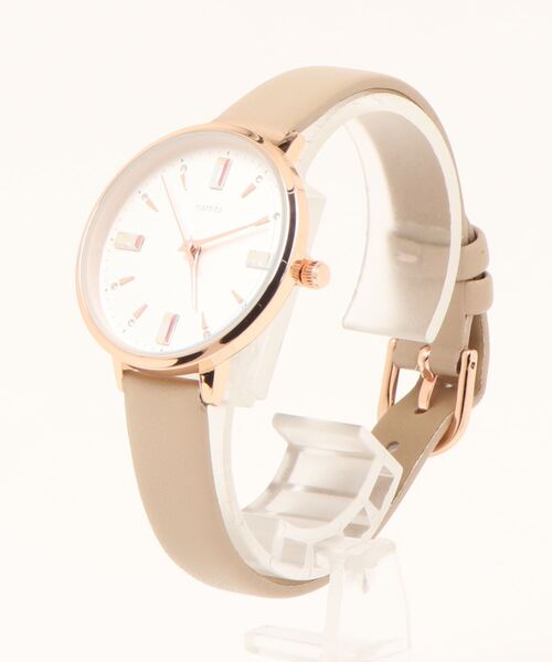 Three Four Time（ｽﾘｰﾌｫｰﾀｲﾑ）の「ストーン合皮ウォッチ　/　時計（アナログ腕時計・レディース・ブルー/グレー/ベージュ・FREE）」の6枚目の写真