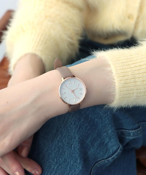 Three Four Time（ｽﾘｰﾌｫｰﾀｲﾑ）の「ストーン合皮ウォッチ　/　時計（アナログ腕時計・レディース・ブルー/グレー/ベージュ・FREE）」の11枚目の写真