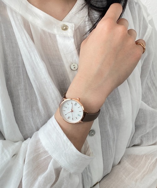 Three Four Time（ｽﾘｰﾌｫｰﾀｲﾑ）の「ストーン合皮ウォッチ　/　時計（アナログ腕時計・レディース・ブルー/グレー/ベージュ・FREE）」の20枚目の写真