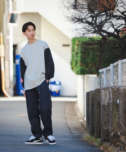 Champion（チャンピオン）の「Champion × BEAMS / 別注 2トーン ロングスリーブ Tシャツ（Tシャツ/カットソー・メンズ・ブラック/ホワイト/グレー系その他・M/XL/L）」の8枚目の写真