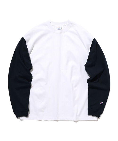 Champion（チャンピオン）の「Champion × BEAMS / 別注 2トーン ロングスリーブ Tシャツ（Tシャツ/カットソー・メンズ・ブラック/ホワイト/グレー系その他・M/XL/L）」の15枚目の写真