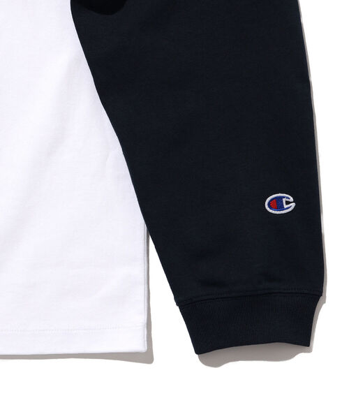 Champion（チャンピオン）の「Champion × BEAMS / 別注 2トーン ロングスリーブ Tシャツ（Tシャツ/カットソー・メンズ・ブラック/ホワイト/グレー系その他・M/XL/L）」の18枚目の写真