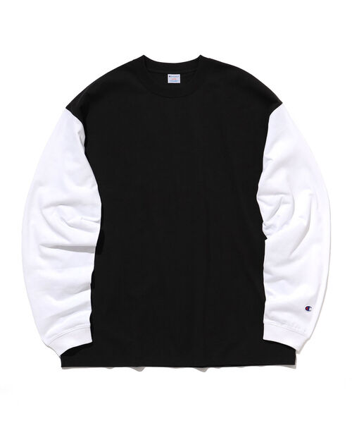 Champion（チャンピオン）の「Champion × BEAMS / 別注 2トーン ロングスリーブ Tシャツ（Tシャツ/カットソー・メンズ・ブラック/ホワイト/グレー系その他・M/XL/L）」の22枚目の写真