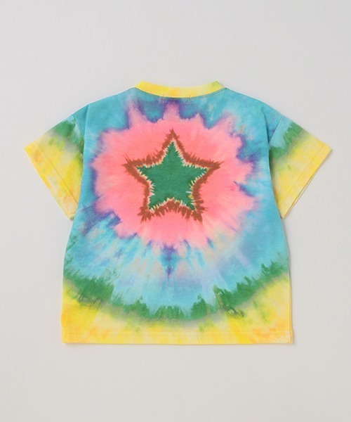 X-girl Stages（エックスガールステージス）の「★星モチーフロゴタイダイ半袖Tシャツ（Tシャツ/カットソー・キッズ・パープル/イエロー・90cm/100cm/110cm/120cm/130cm/140cm）」の4枚目の写真