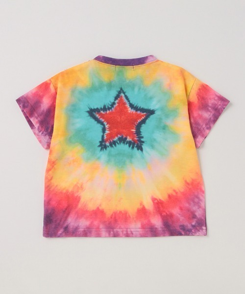 X-girl Stages（エックスガールステージス）の「★星モチーフロゴタイダイ半袖Tシャツ（Tシャツ/カットソー・キッズ・パープル/イエロー・90cm/100cm/110cm/120cm/130cm/140cm）」の5枚目の写真