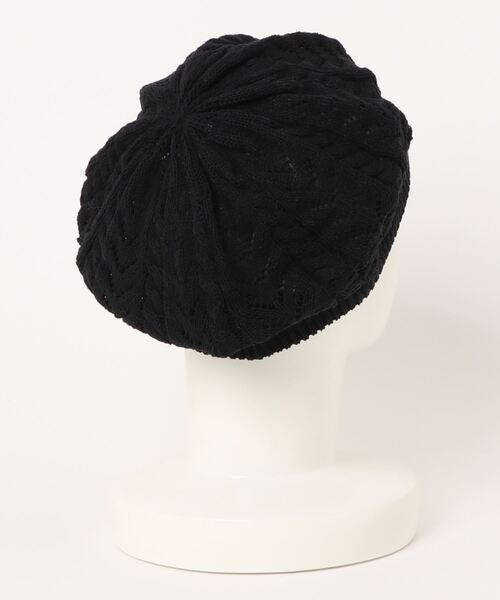 チチカカ（チチカカ）の「コットンレーシーベレー帽（ハンチング/ベレー帽・レディース・アイボリー/ブラック/グレー/ライトグリーン/オレンジ・FREE）」の6枚目の写真