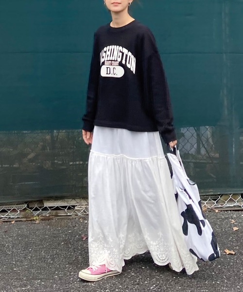 CORNERS by KR（コーナーズバイケーアール）の「【CORNERS by KR 】コットンレーススカート（スカート・レディース・オフホワイト/ブラック・M/S）」の17枚目の写真