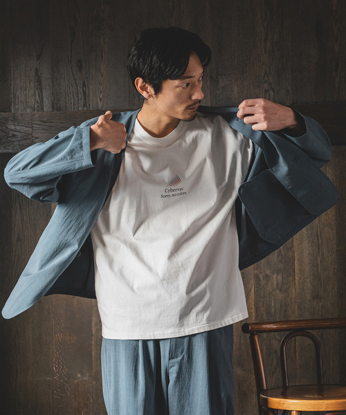 JOURNAL STANDARD（ジャーナルスタンダード）の「【EVALET / エバレット】ストレッチノーカラージャケット（ノーカラージャケット・メンズ・ダークブルー/グレー/ベージュ・MEDIUM/LARGE/SMALL）」の11枚目の写真