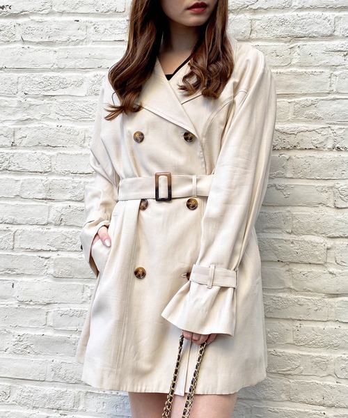 INGNI（イング）の「ミディ丈BIGトレンチコート（トレンチコート・レディース・ライトベージュ/ベージュ・M）」の11枚目の写真