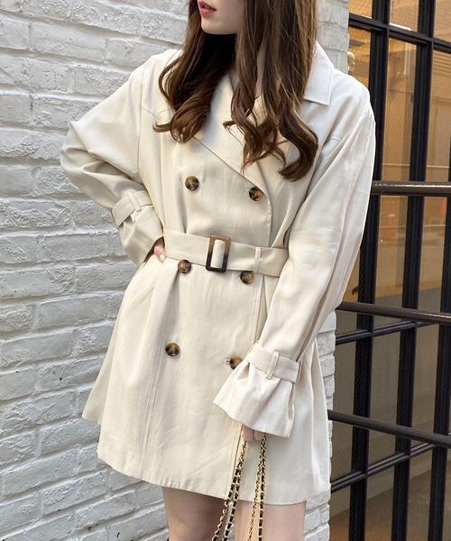 INGNI（イング）の「ミディ丈BIGトレンチコート（トレンチコート・レディース・ライトベージュ/ベージュ・M）」の10枚目の写真