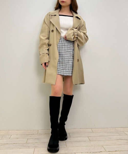 INGNI（イング）の「ミディ丈BIGトレンチコート（トレンチコート・レディース・ライトベージュ/ベージュ・M）」の14枚目の写真