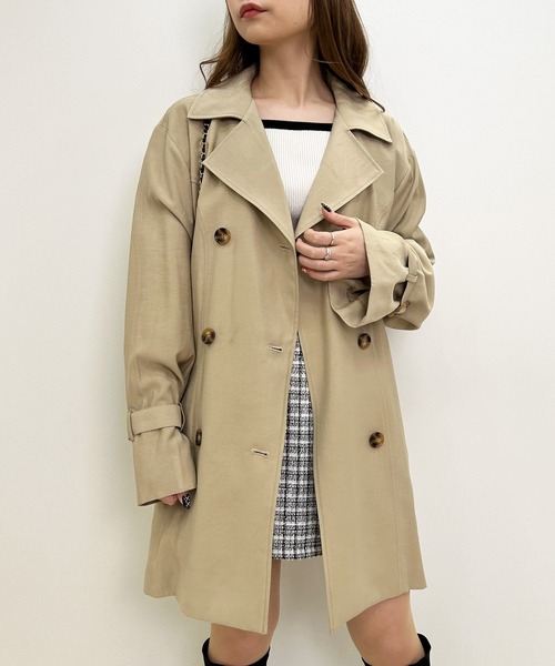 INGNI（イング）の「ミディ丈BIGトレンチコート（トレンチコート・レディース・ライトベージュ/ベージュ・M）」の15枚目の写真