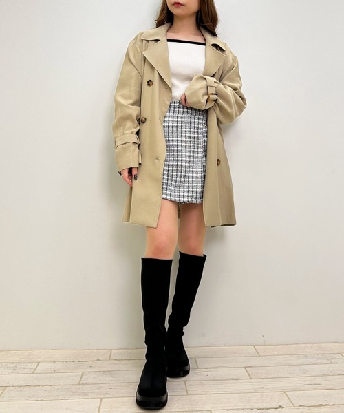 INGNI（イング）の「ミディ丈BIGトレンチコート（トレンチコート・レディース・ライトベージュ/ベージュ・M）」の18枚目の写真