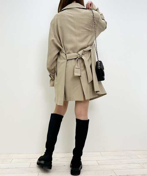 INGNI（イング）の「ミディ丈BIGトレンチコート（トレンチコート・レディース・ライトベージュ/ベージュ・M）」の20枚目の写真