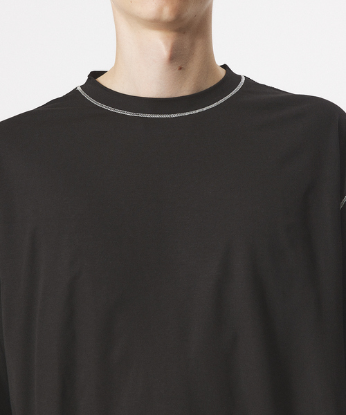 AH ABAHOUSE(エーエイチアバハウス)の「【AH ABAHOUSE】ステッチワーク 長袖Tシャツ / ロンT(Tシャツ/カットソー・メンズ・ブラック/ホワイト/グリーン/グレイッシュブルー・46/48)」の8枚目の写真