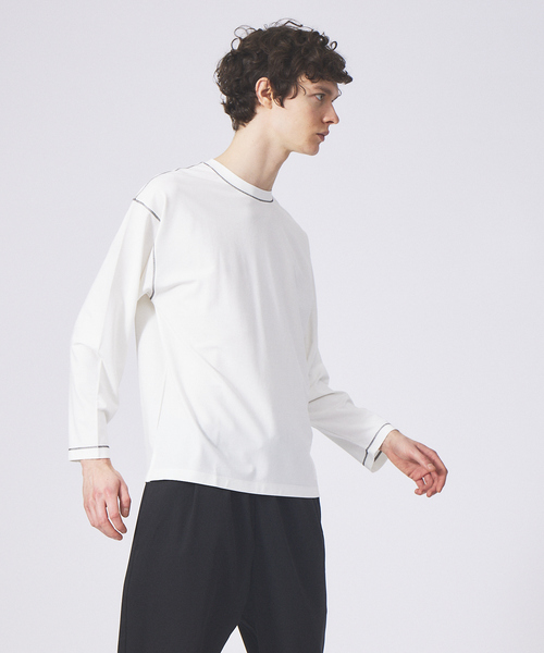 AH ABAHOUSE(エーエイチアバハウス)の「【AH ABAHOUSE】ステッチワーク 長袖Tシャツ / ロンT(Tシャツ/カットソー・メンズ・ブラック/ホワイト/グリーン/グレイッシュブルー・46/48)」の18枚目の写真