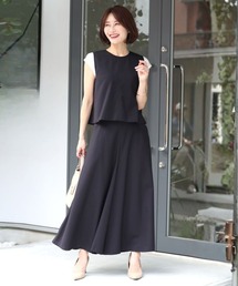 着るだけお洒落大人の名品!2wayトップスとスカートのオリジナルセットアップ