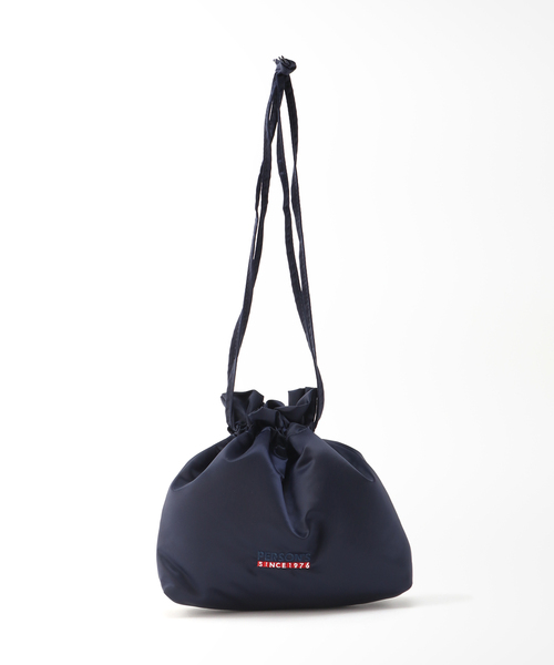 B.C STOCK(ベーセーストック)の「【PERSON'S/パーソンズ】 NYLON BAG(クラッチバッグ・レディース・ベージュ/ネイビー・FREE)」の2枚目の写真