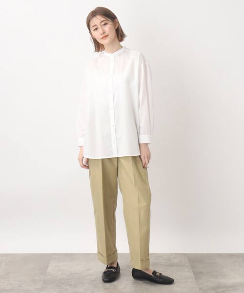 grove(グローブ)の「◆【洗える】ブロードストライプブラウス(シャツ/ブラウス・レディース・ネイビー系1/ホワイト系4/アイボリー/ブルー系6・03/02/01/04/05)」の5枚目の写真