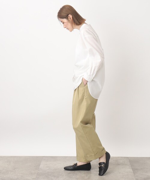 grove(グローブ)の「◆【洗える】ブロードストライプブラウス(シャツ/ブラウス・レディース・ネイビー系1/ホワイト系4/アイボリー/ブルー系6・03/02/01/04/05)」の6枚目の写真