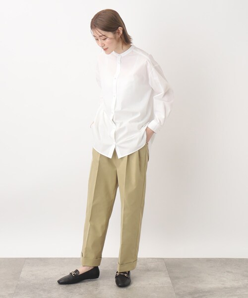 grove(グローブ)の「◆【洗える】ブロードストライプブラウス(シャツ/ブラウス・レディース・ネイビー系1/ホワイト系4/アイボリー/ブルー系6・03/02/01/04/05)」の8枚目の写真
