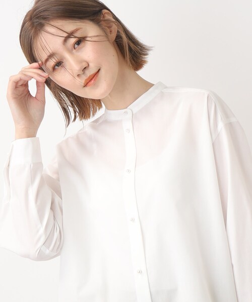 grove(グローブ)の「◆【洗える】ブロードストライプブラウス(シャツ/ブラウス・レディース・ネイビー系1/ホワイト系4/アイボリー/ブルー系6・03/02/01/04/05)」の9枚目の写真