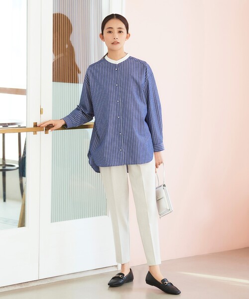 grove(グローブ)の「◆【洗える】ブロードストライプブラウス(シャツ/ブラウス・レディース・ネイビー系1/ホワイト系4/アイボリー/ブルー系6・03/02/01/04/05)」の18枚目の写真